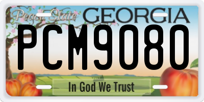 GA license plate PCM9080