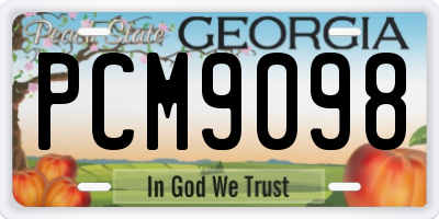 GA license plate PCM9098