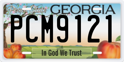 GA license plate PCM9121