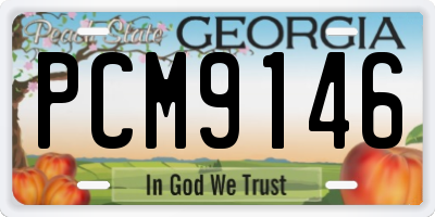 GA license plate PCM9146