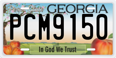 GA license plate PCM9150