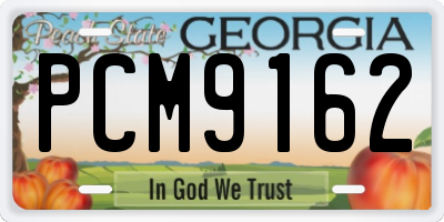 GA license plate PCM9162