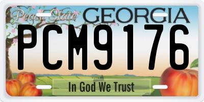 GA license plate PCM9176