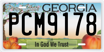 GA license plate PCM9178