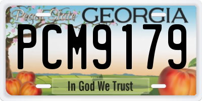 GA license plate PCM9179