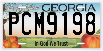 GA license plate PCM9198