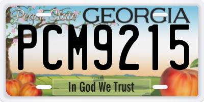 GA license plate PCM9215
