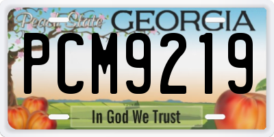 GA license plate PCM9219
