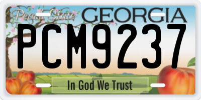 GA license plate PCM9237