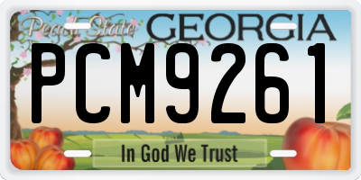 GA license plate PCM9261