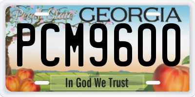 GA license plate PCM9600