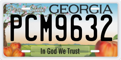 GA license plate PCM9632