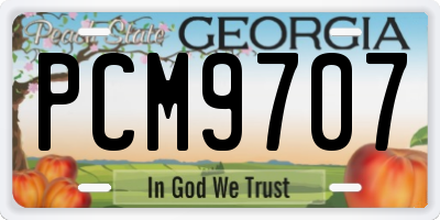 GA license plate PCM9707
