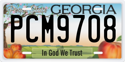 GA license plate PCM9708