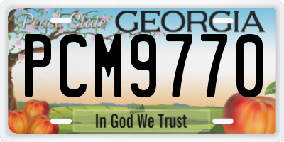 GA license plate PCM9770