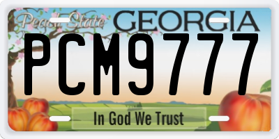GA license plate PCM9777