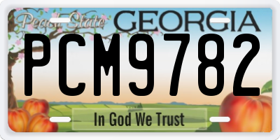 GA license plate PCM9782