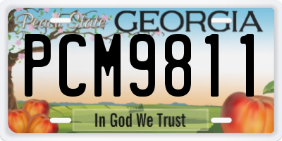 GA license plate PCM9811
