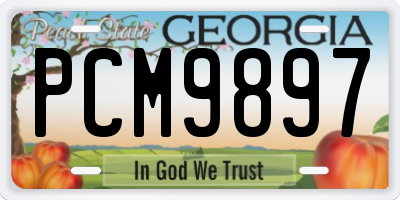 GA license plate PCM9897