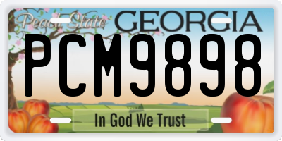 GA license plate PCM9898