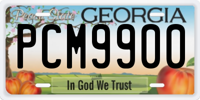 GA license plate PCM9900