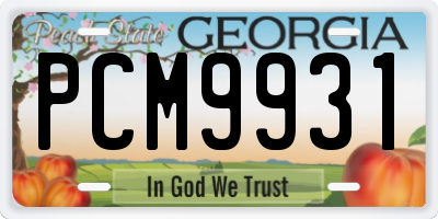 GA license plate PCM9931