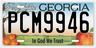 GA license plate PCM9946