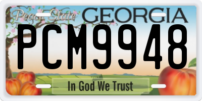 GA license plate PCM9948
