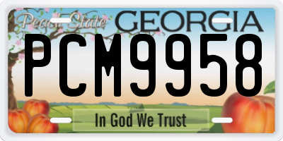 GA license plate PCM9958