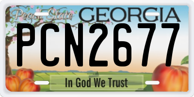 GA license plate PCN2677