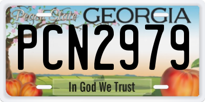 GA license plate PCN2979