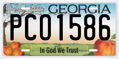 GA license plate PCO1586