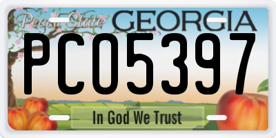 GA license plate PCO5397