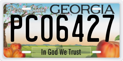 GA license plate PCO6427