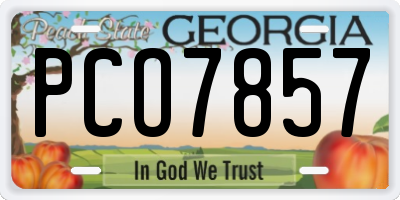 GA license plate PCO7857