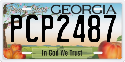 GA license plate PCP2487