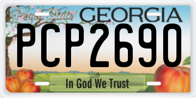 GA license plate PCP2690