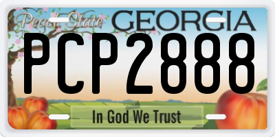 GA license plate PCP2888