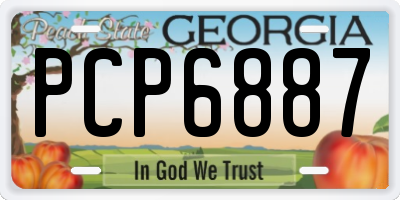 GA license plate PCP6887