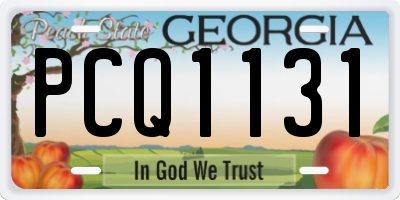 GA license plate PCQ1131