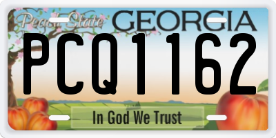 GA license plate PCQ1162