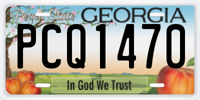 GA license plate PCQ1470