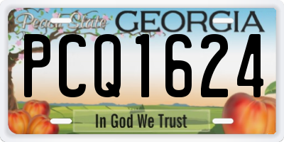 GA license plate PCQ1624