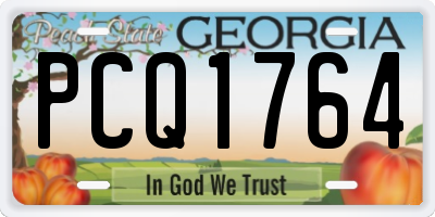 GA license plate PCQ1764