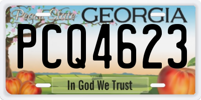 GA license plate PCQ4623