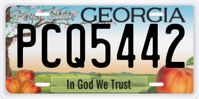 GA license plate PCQ5442