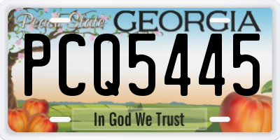 GA license plate PCQ5445