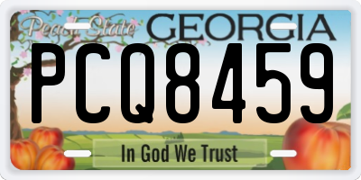 GA license plate PCQ8459