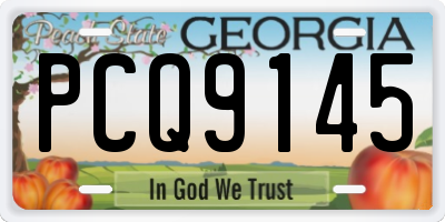 GA license plate PCQ9145