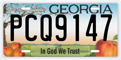 GA license plate PCQ9147